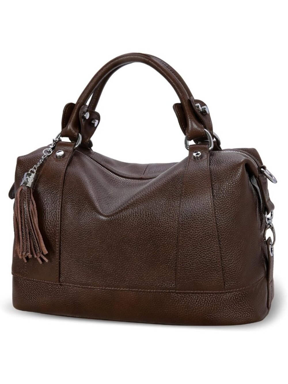 Stylish Genuine Leather Satchel Tote Bag for Women - Versatile Shoulder Handbag